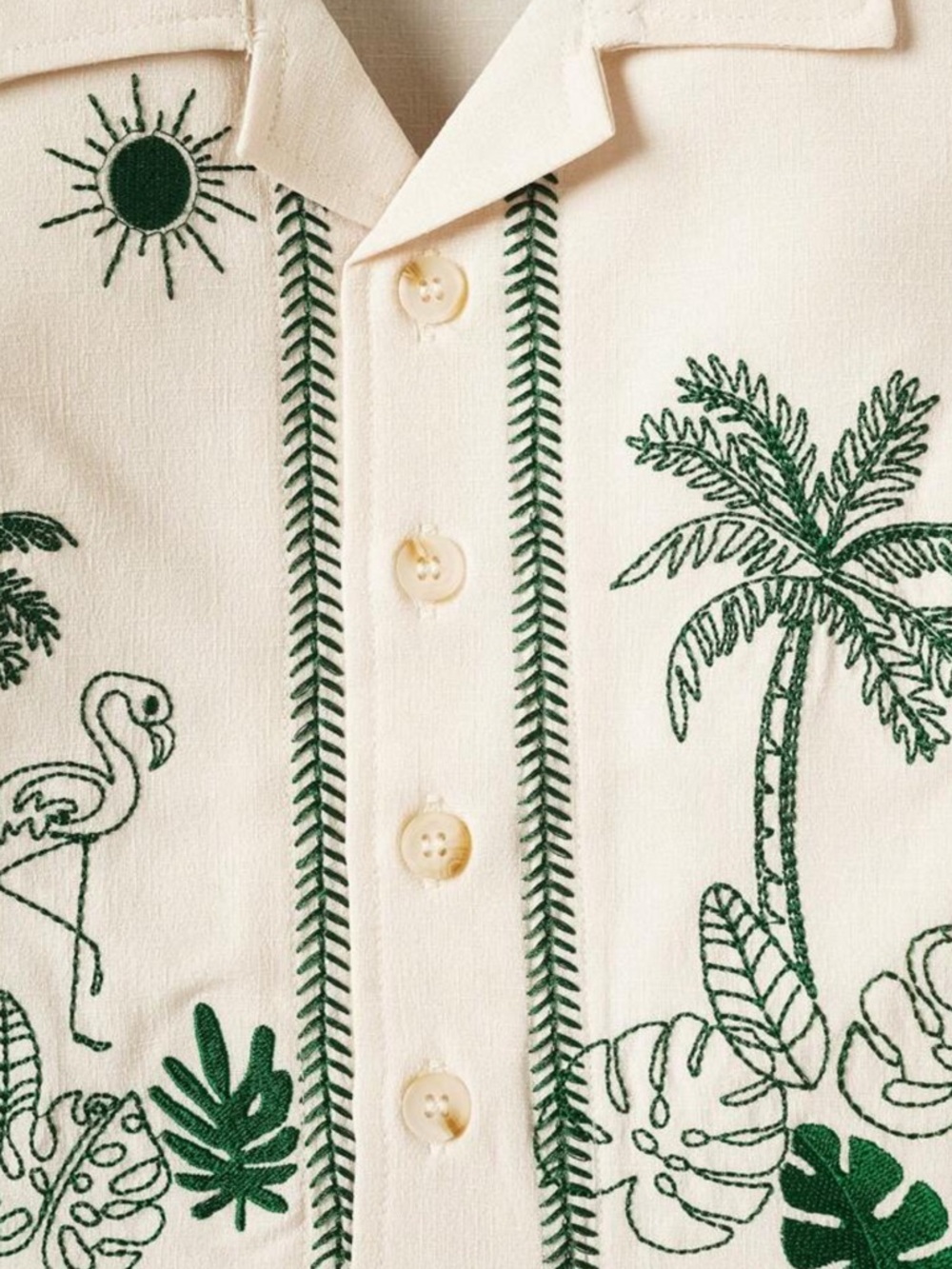 Toddler Boy Tropical Embroidered Vacation Set - 12-18M - Picture 5 of 8